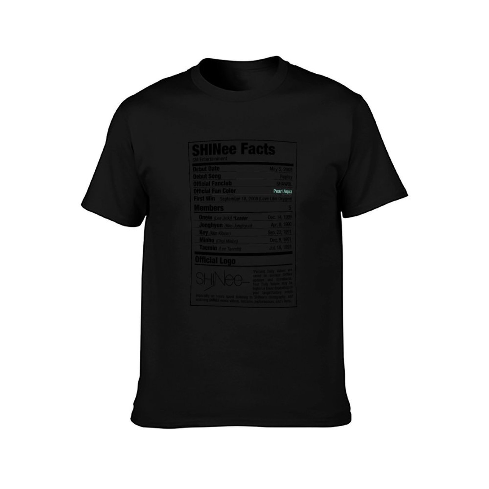 SHINee Kpop 栄養成分表示Tシャツ フィットネス  - Nutrition For Fitness Training のレビューと価格