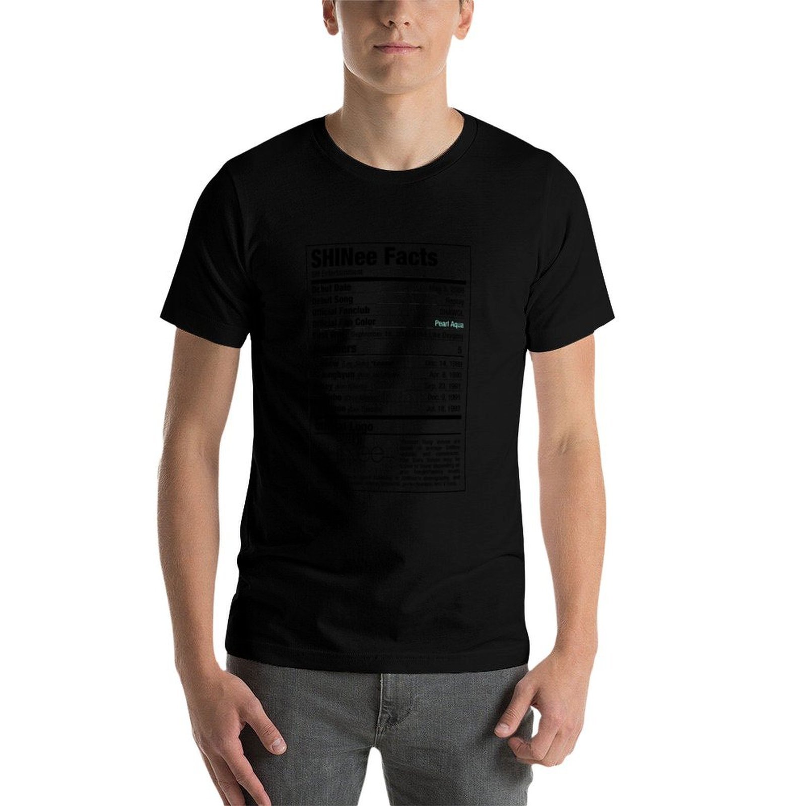 SHINee Kpop 栄養成分表示Tシャツ フィットネス  - Nutrition For Fitness Training のレビューと価格