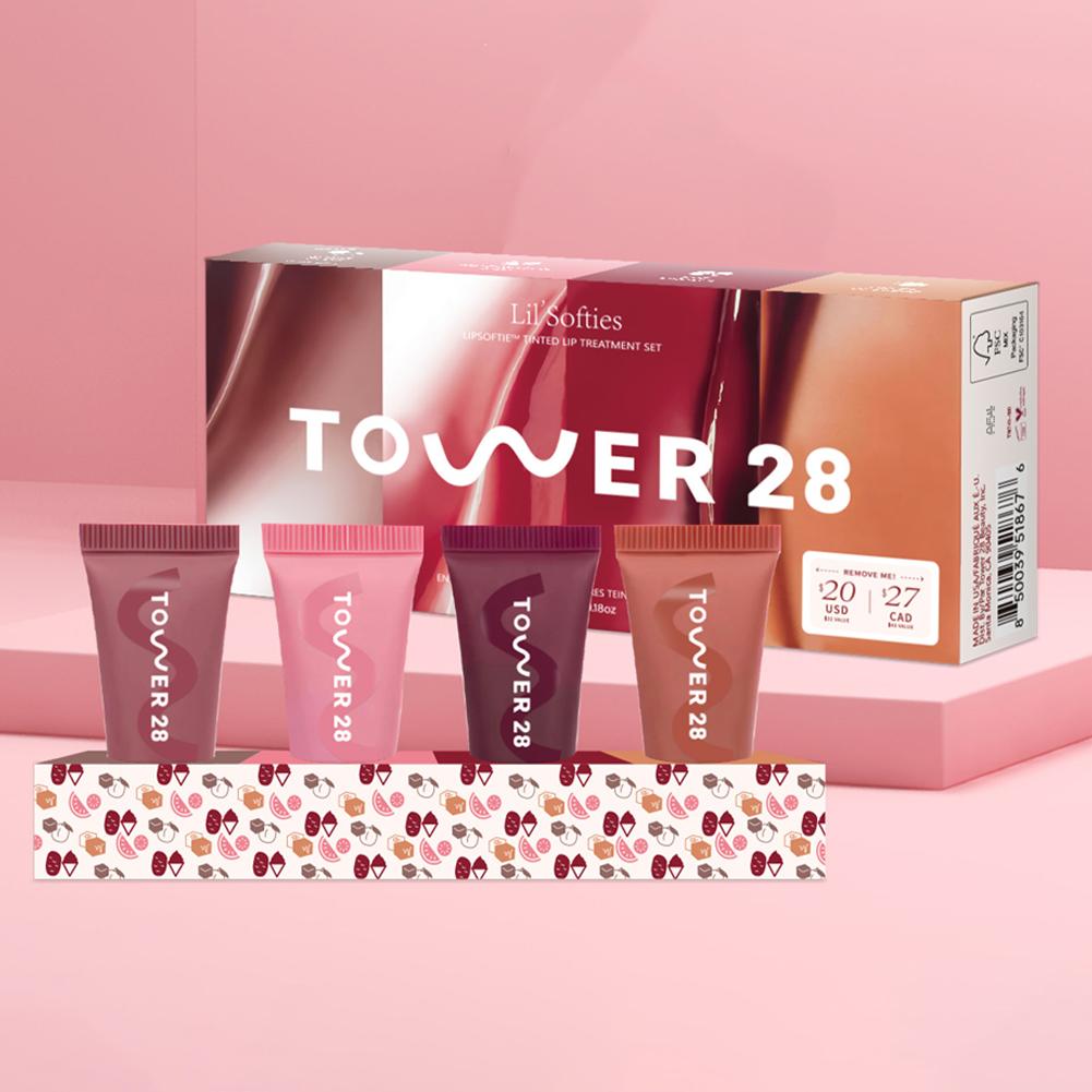保湿ティンテッドリップケアセット 4色 x 5g ビタミンE - X Nutrition のレビューと価格